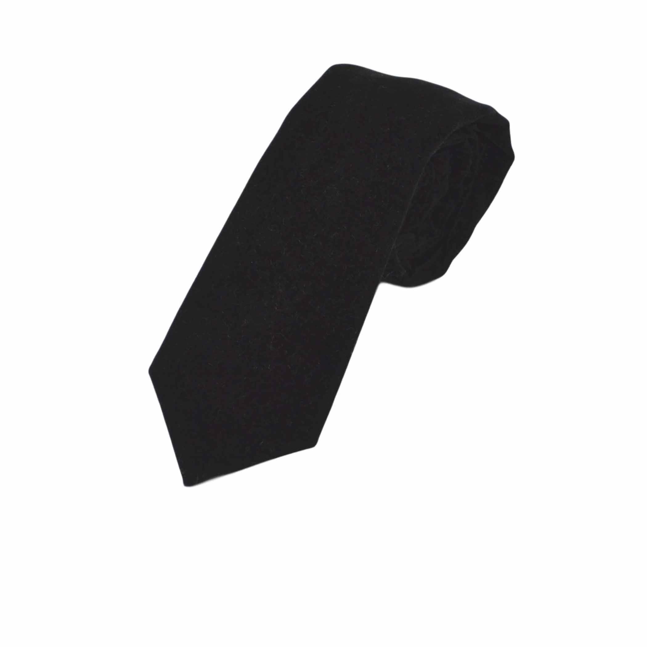 Boys Black Velvet Tie