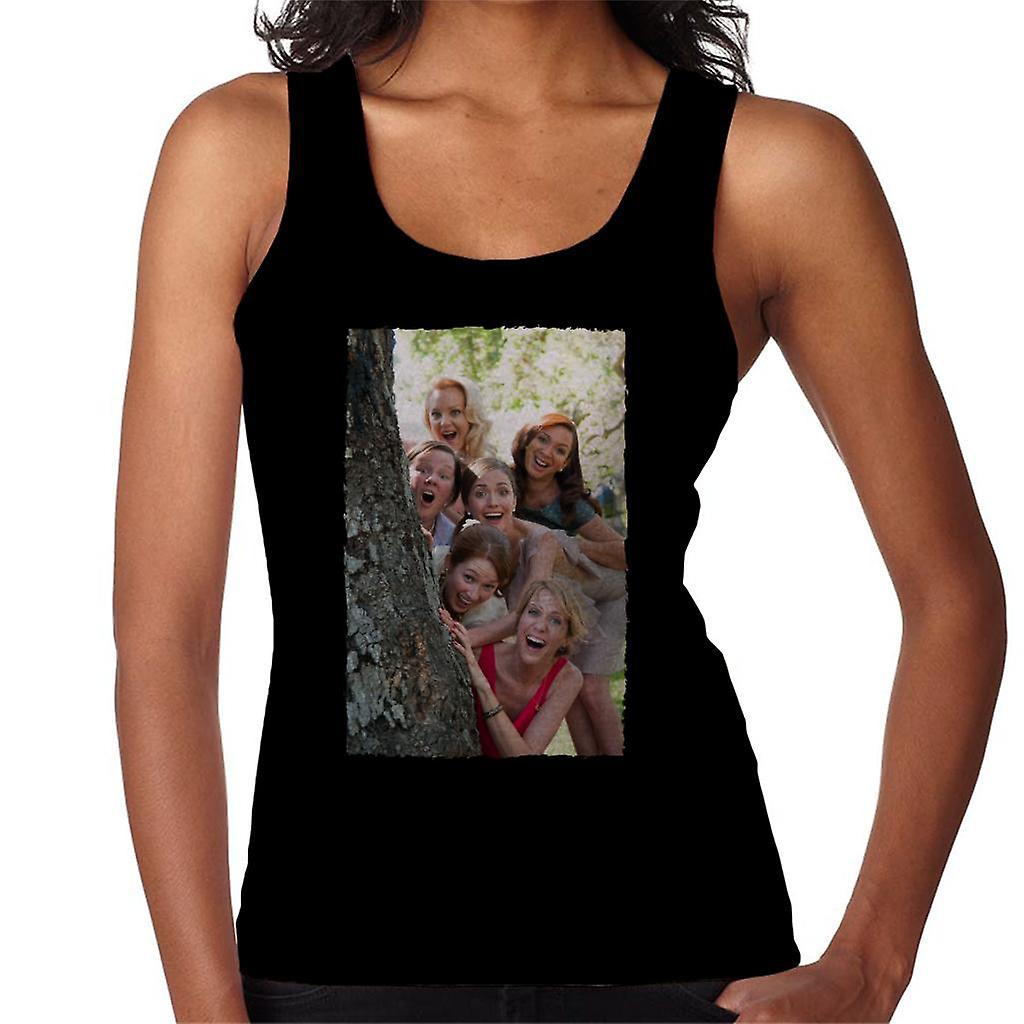 Bridesmaids Bridal Party Around Tree Women's Vest