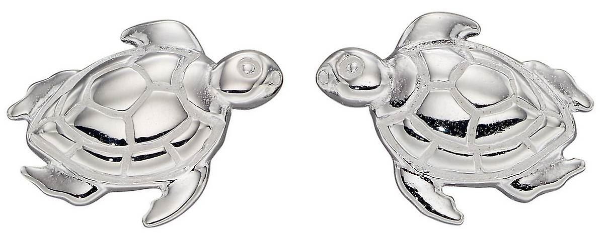 Elements Silver Turtle Stud Pendant - Silver