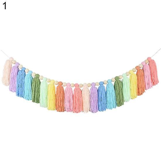 Rainbow Tassel Wide Usage Exquisite Easy to Install Decorative Vintage Style Rainbow Tassel for Bedroom