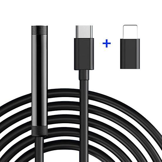 Caméra endoscopique avec lumière IP67 étanche Pas de Wi-Fi requis Ajustement universel 1080P Endoscope Smartphone Scope Caméra pour iPhone