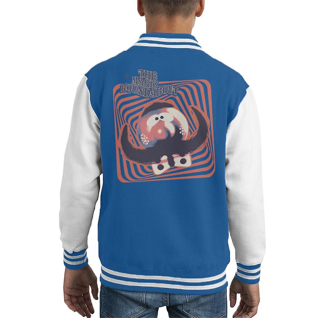 The Magic Roundabout Zebedee Psychedelic Lines Kid's Varsity Jacket