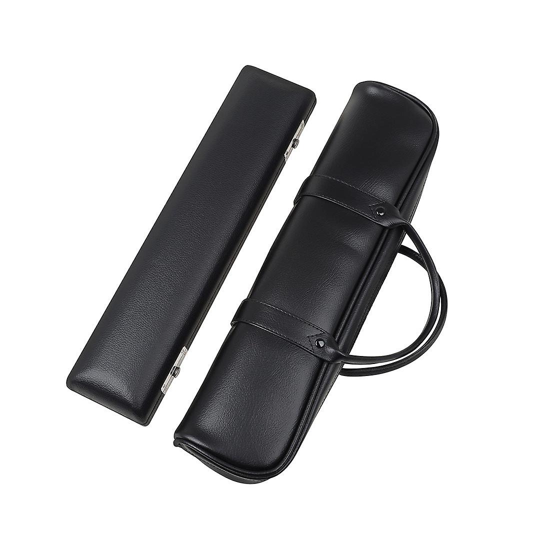 16-Hole High-end Flute Bag Black Leather Material Flute Bag Flute Box Flute