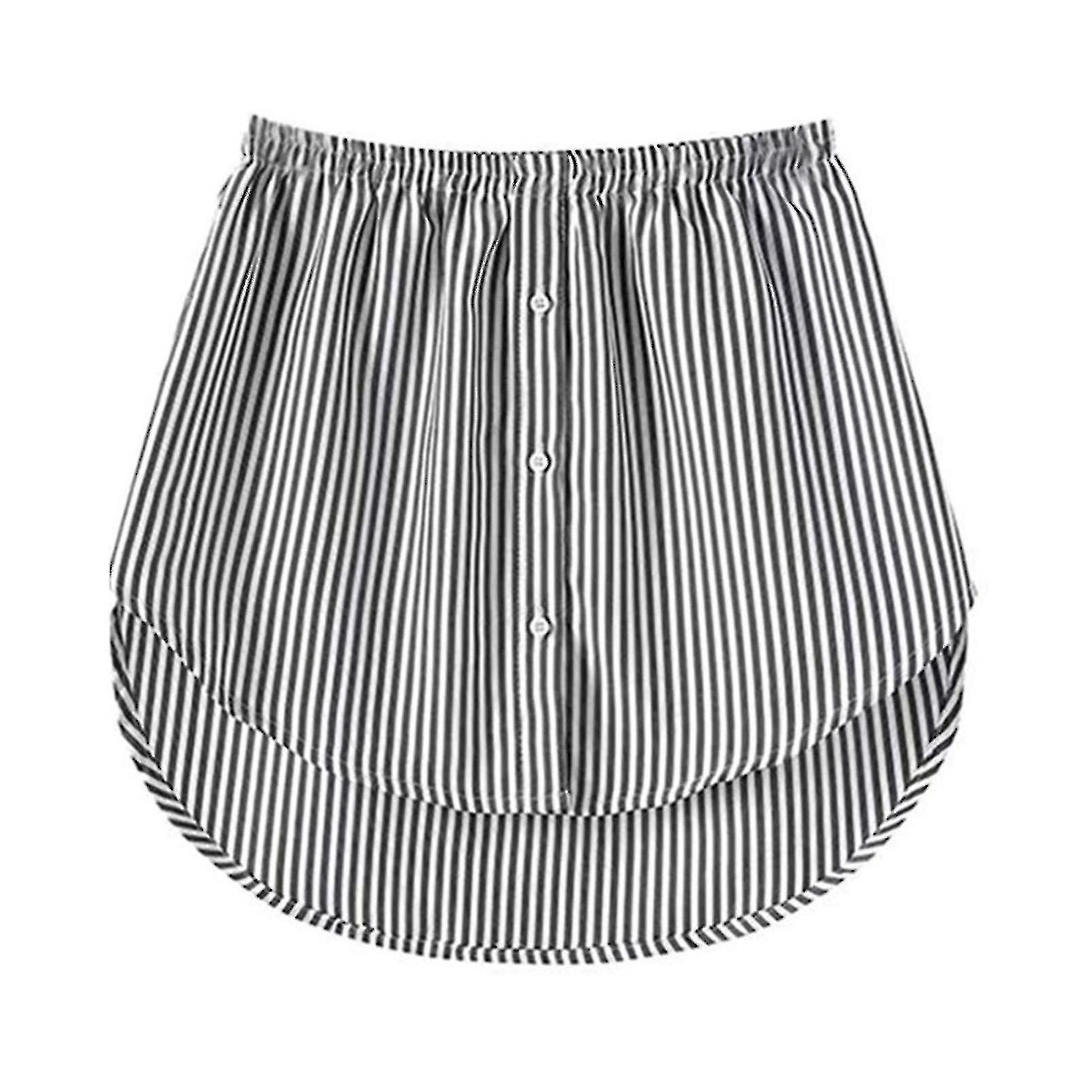 Shirt Extenders Adjustable Layering Fake Tops Lower Sweep Hem With Elastic Waist -fs