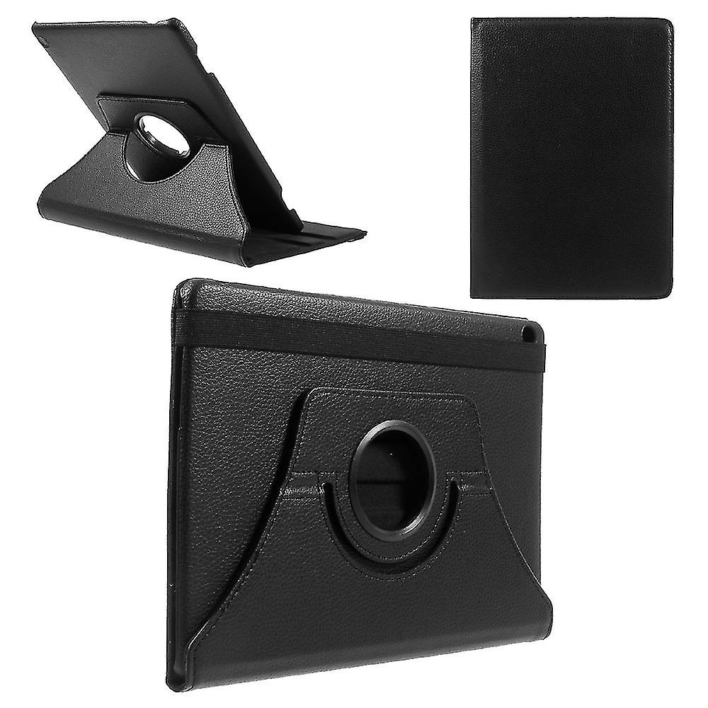 Coque de tablette en cuir sur support rotatif avec texture litchi pour Huawei MediaPad M3 Lite 10 (10,1 pouces) -QH
