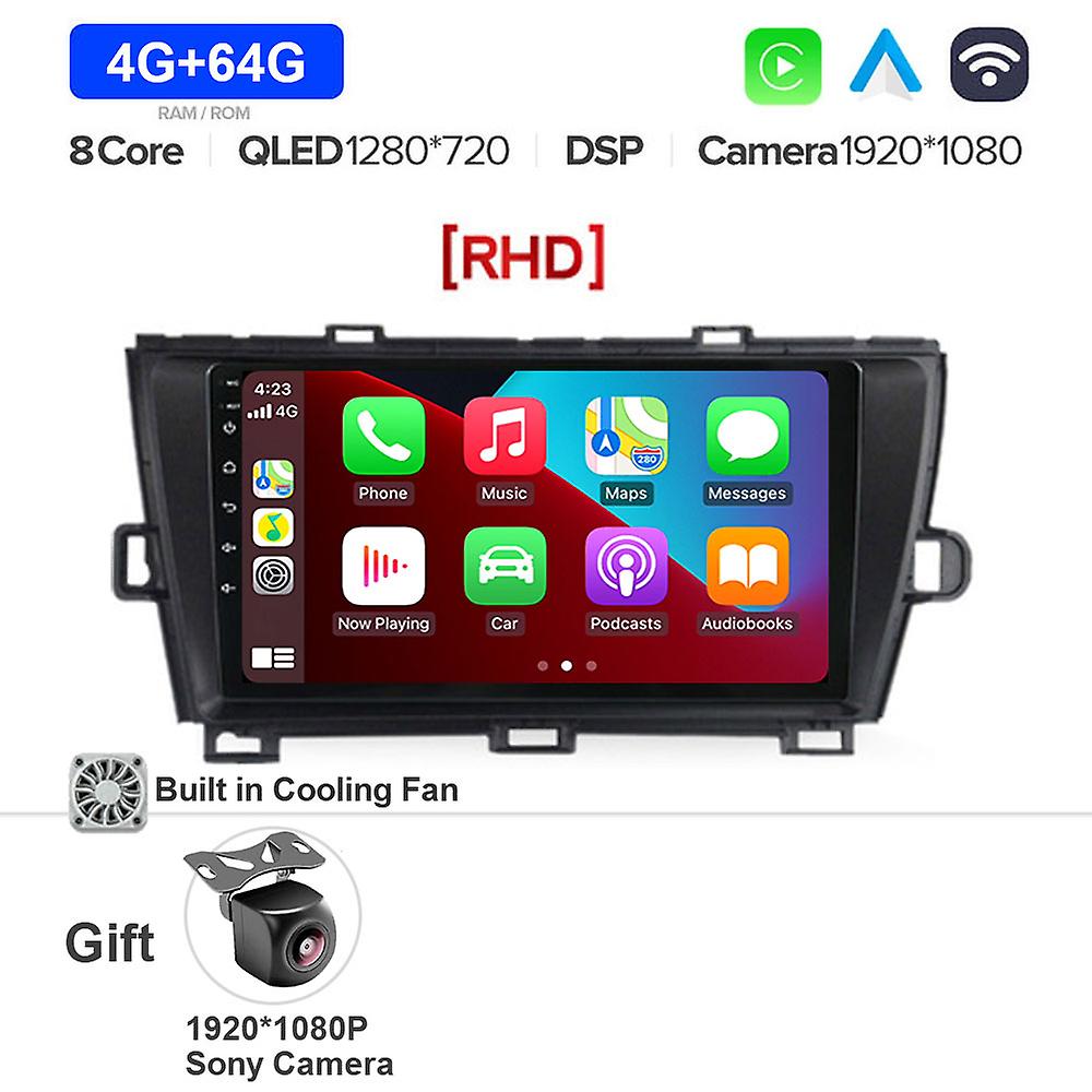 9" Android 13 For Toyota Prius Xw30 30 2009-2015 Rhd Car Radio Multimedia Video Player Navigation Stereo Gps Head Unit No 2 Din