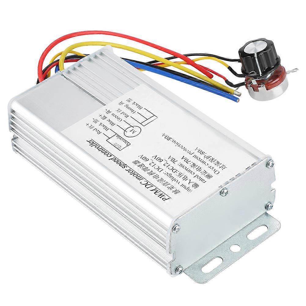 DC 12V ?60V 70A Contrôleur de vitesse de moteur PWM Régulateur de commande d’entraînement réglable