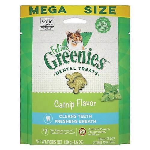 Greenies 猫科动物天然牙科零食猫薄荷味,4.6 盎司