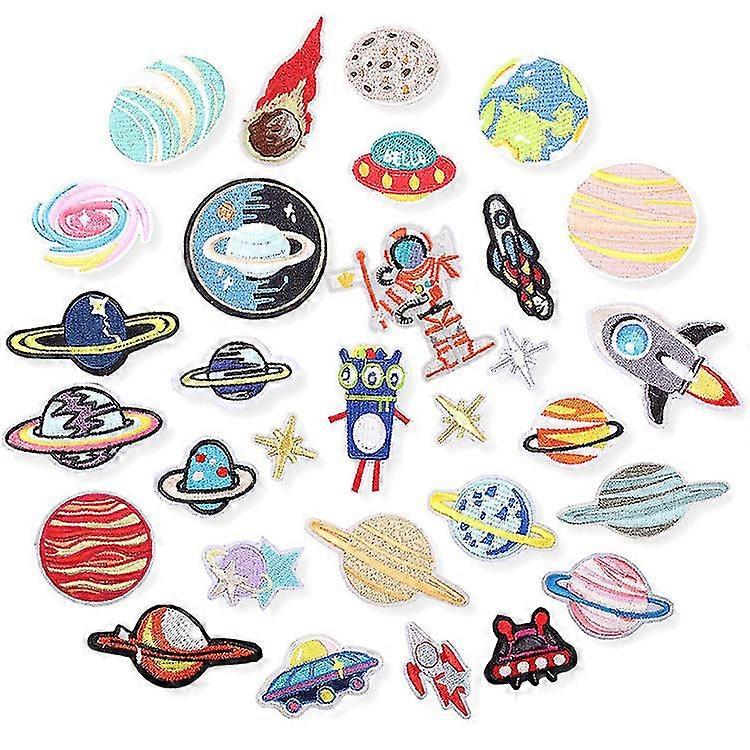 Set Of 30 Planetary Embroidery Iron-on Patches
