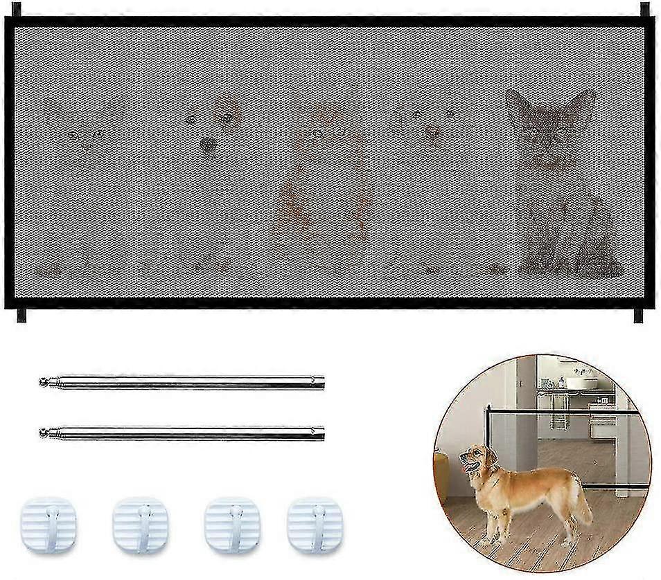 Magic Gate For Dogs, Mesh Dog Gate,pet Isolation Fence, Dog Barrier Fence,pet Fences Net