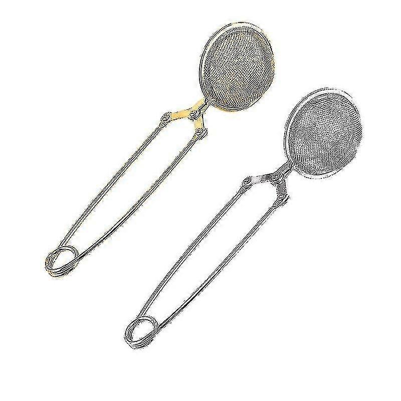 6 stuks roestvrij staal theefilters perfecte tang theebal thee infuser bal infuser theefilter thee tong snap bal theezeef met handvat