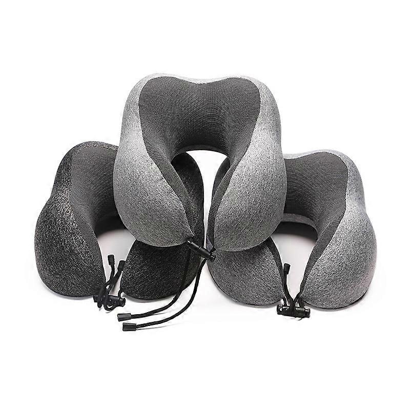 Soft Comfortable Travel Pillow U-shape Pillow Memory Foam Magnetic Cloth Neck Pillow