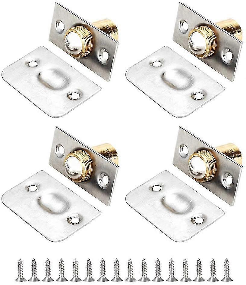 ステンレス鋼のドアボールキャッチ、調整可能なローラーボール家具ドアラッチ、パントリー、食器棚、キッチン4個用