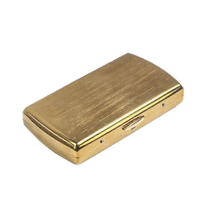 Suncha Copper-Plated Gold Cigarette Case 12 Pcs Cigarette Case Portable Men's Personalized Metal Cigarette Holder Cigarette Boxes Compact