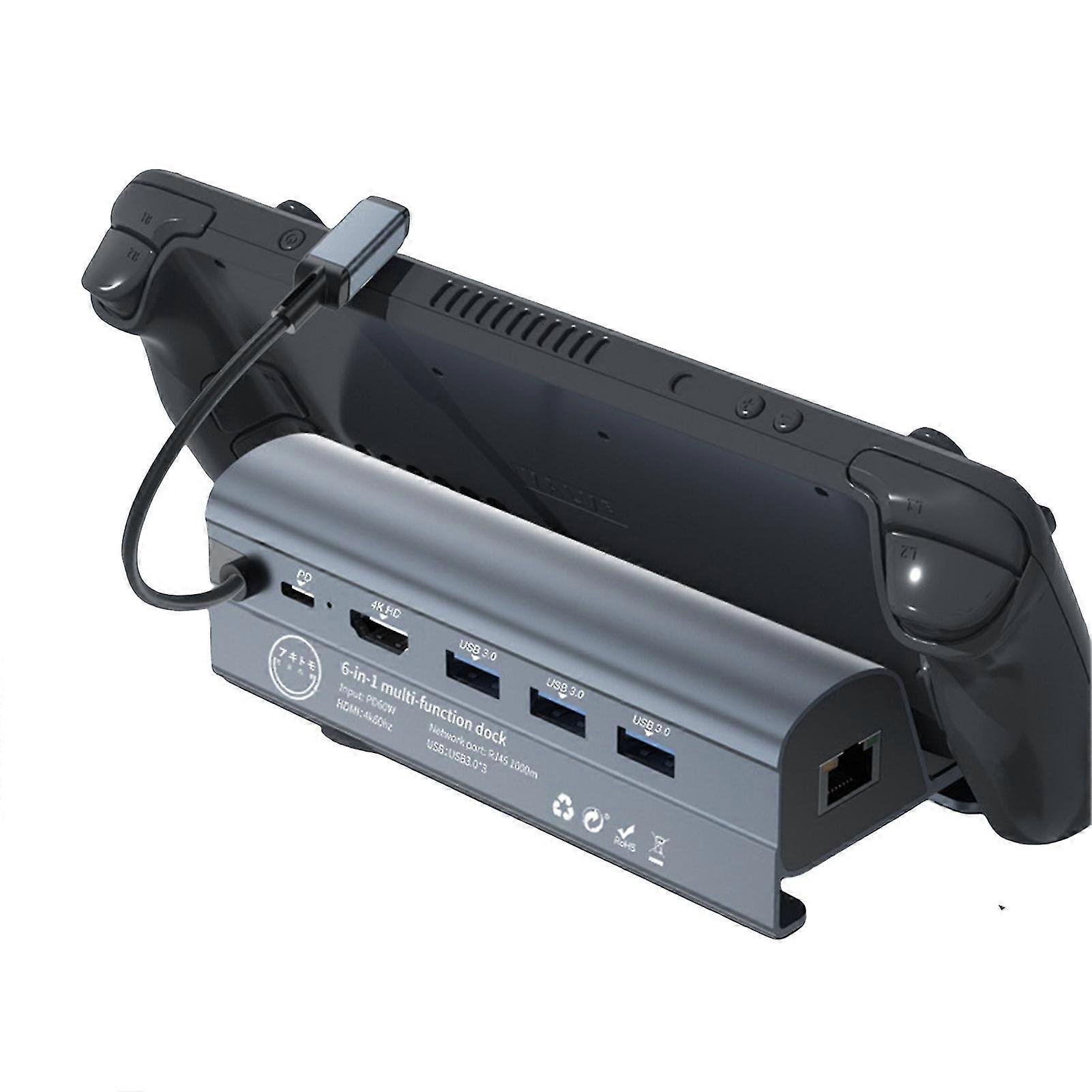 For Steam Deck Docking Station With Hdmi-compatible 4k@60hz Resolution For Switch Tablet Phone Computer