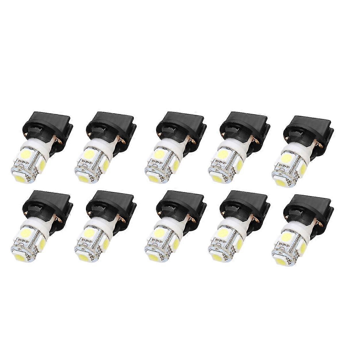 10X T10 White 5050 194 LED Bulbs Instrument Gauge Cluster Dash Light with Socket-Yvan