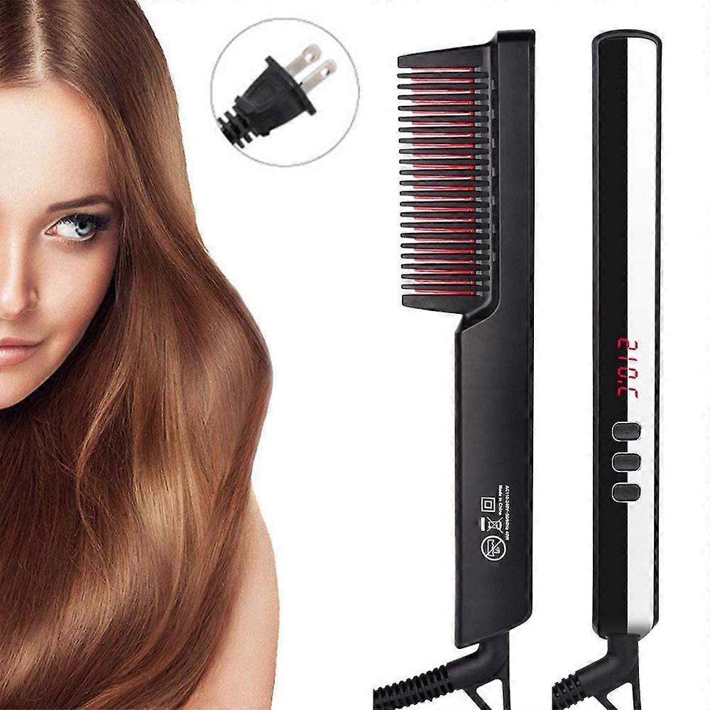 Placă de îndreptat barba, pieptene pentru îndreptarea bărbii cu CordlessMini SizedOprire automată pentru călătorii, acasă, întâlniri