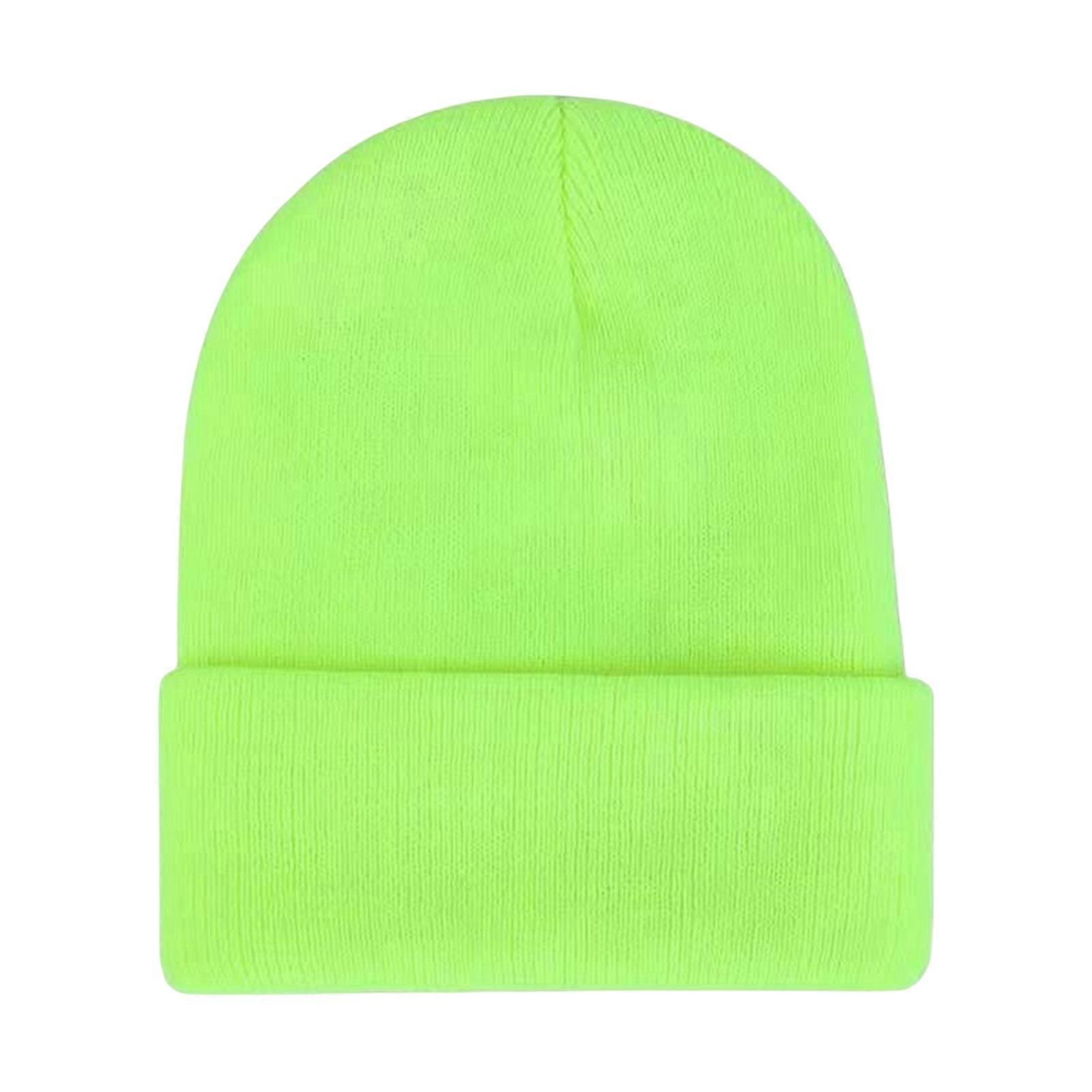 Simple Unisex Knitted Hat Candy Solid Color Warm Wool Hat for Spring and Autumn
