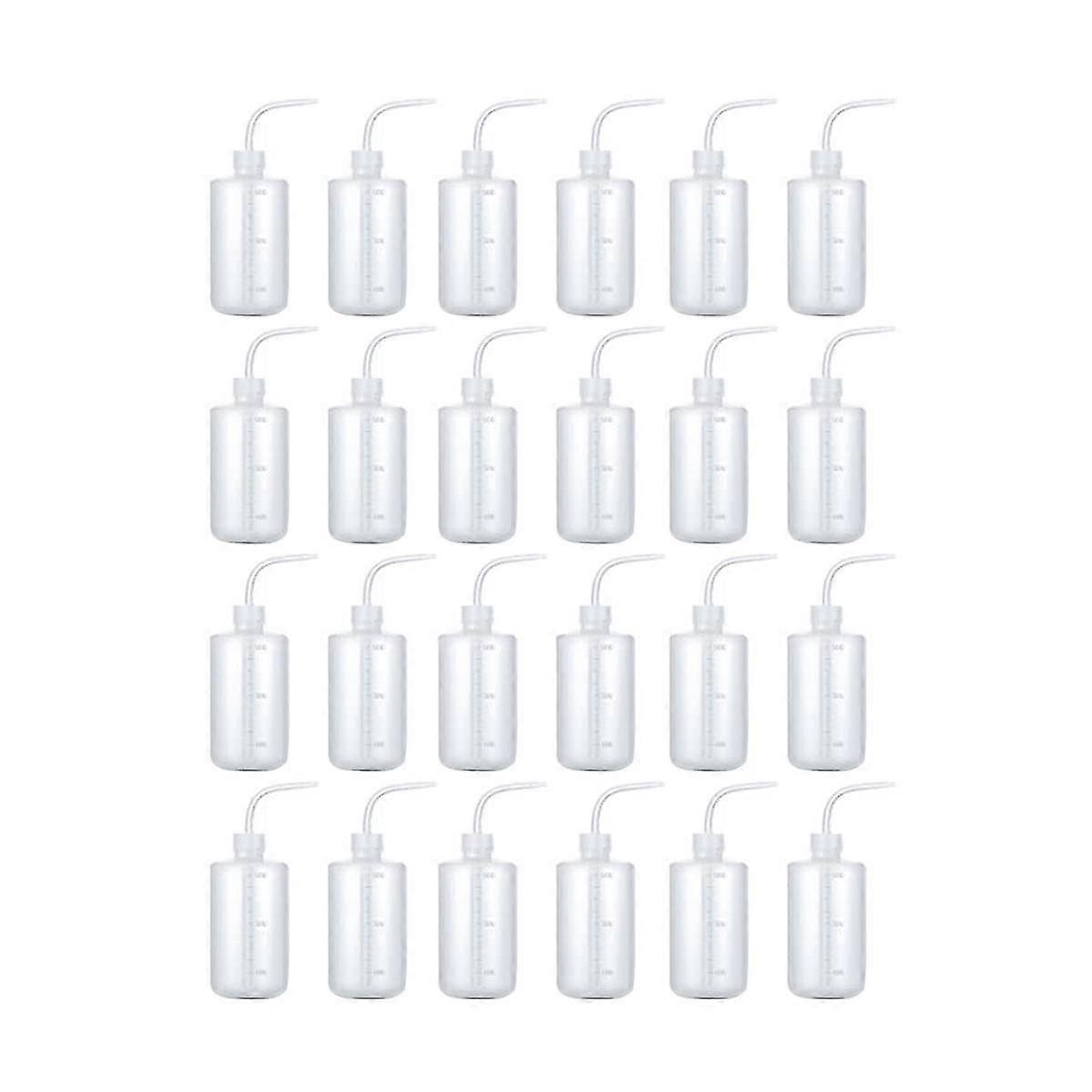 24 قطعة 500 مل زجاجة غسيل زجاجات ضغط بلاستيكية للسوائل زجاجة مختبر غسيل زجاجات اقتصادية بلاستيك جيد