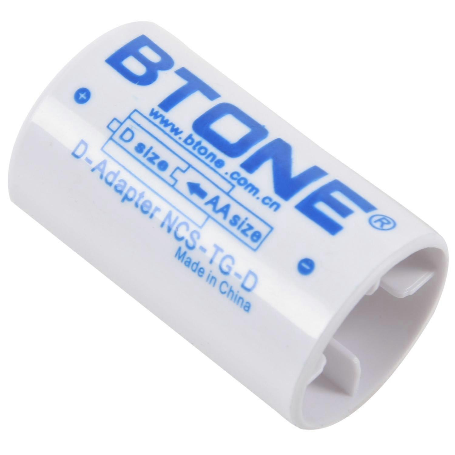 3PCS White Parallel AA to D Size Battery Adapter Converter Holder Box