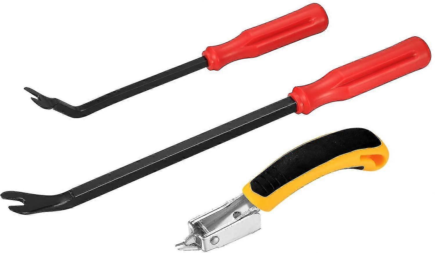 Upholstery Stapler, Nail Puller, Tack Puller Tool, Upholstery And Construction Staple Remover With Spike Extractor Tool, 3 Pieces