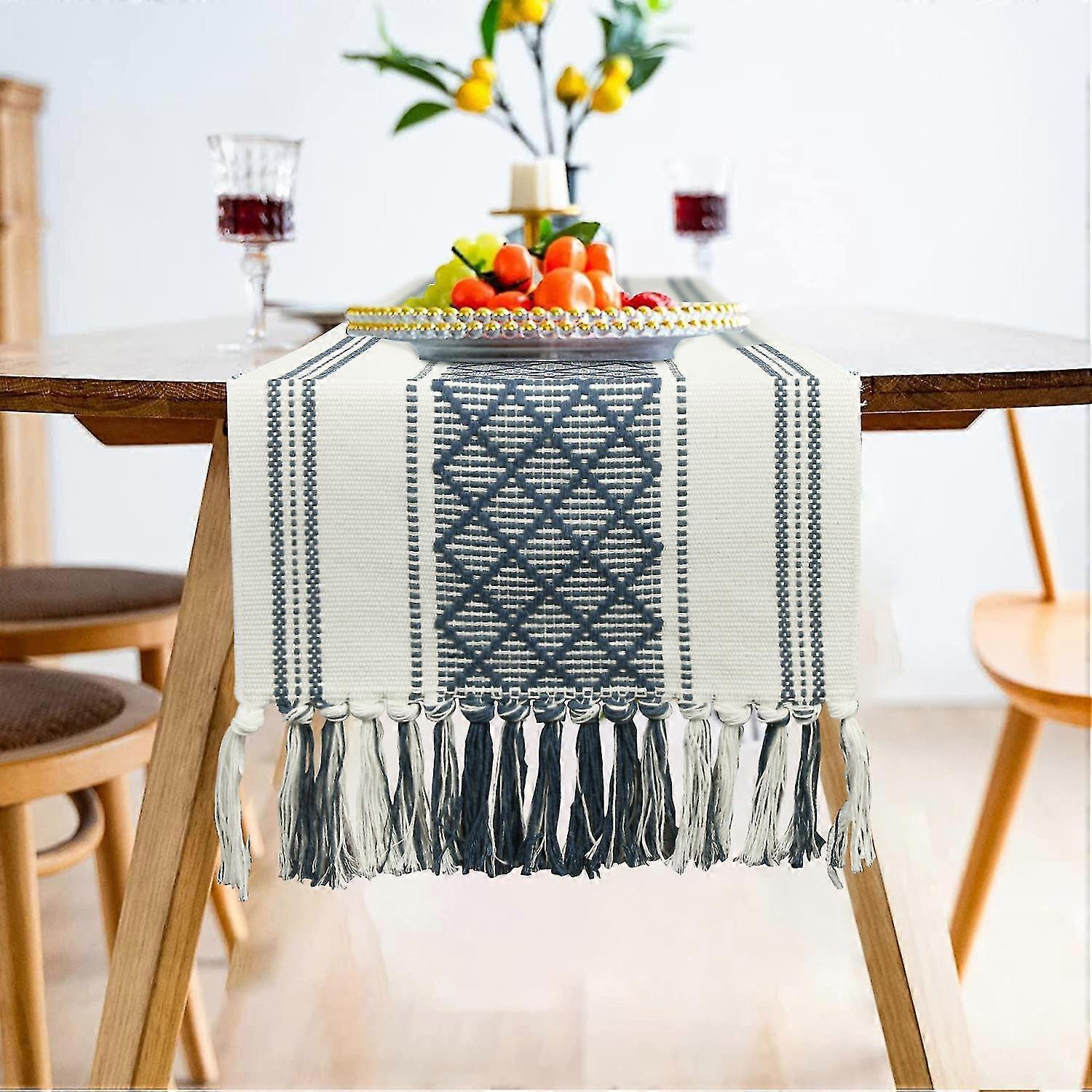 Tablecloth Geometric Pattern Black Matt Anti-wrinkle Anti-slip
