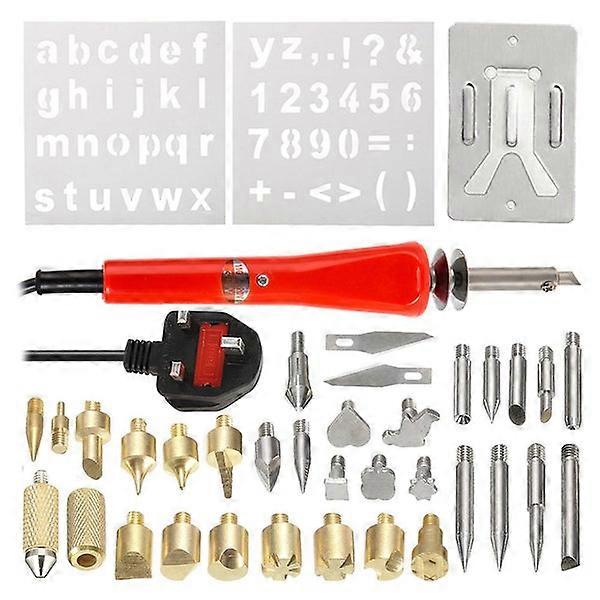 37in1 Soldering Pyrography Art Pen Tips Electric Wood Burning Tool Kit
