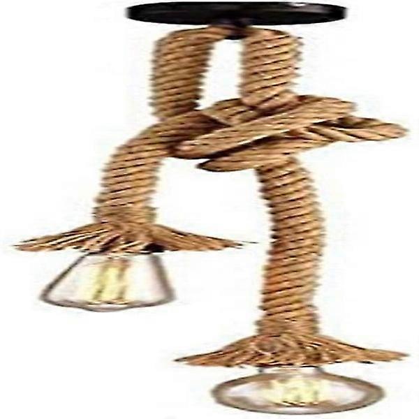 Industrial Pendant Light: 300cm Double Head Hemp Rope