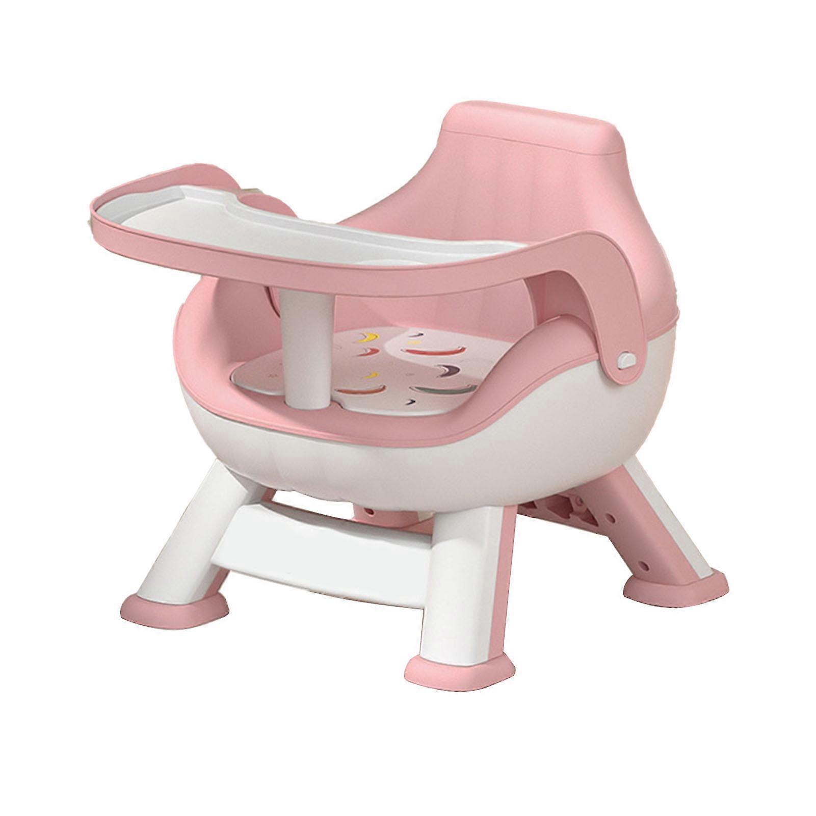 Baby Eating Chair Adjust Back Height Detachable Cleasing Multifunction Todder Chair with Beeping Seat Pink