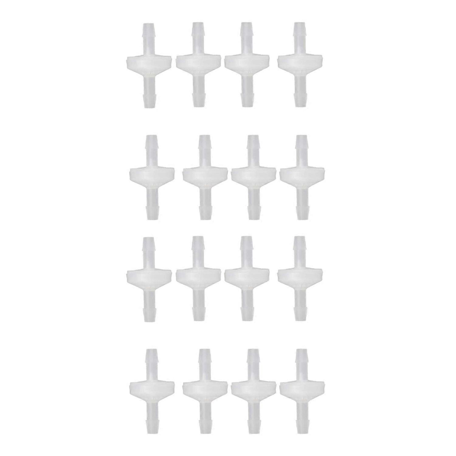 16 Pcs 1/4inch Check Valve 6mm Pvdf One Way Valve Inline Check Valve Non Return Check Valve compatib