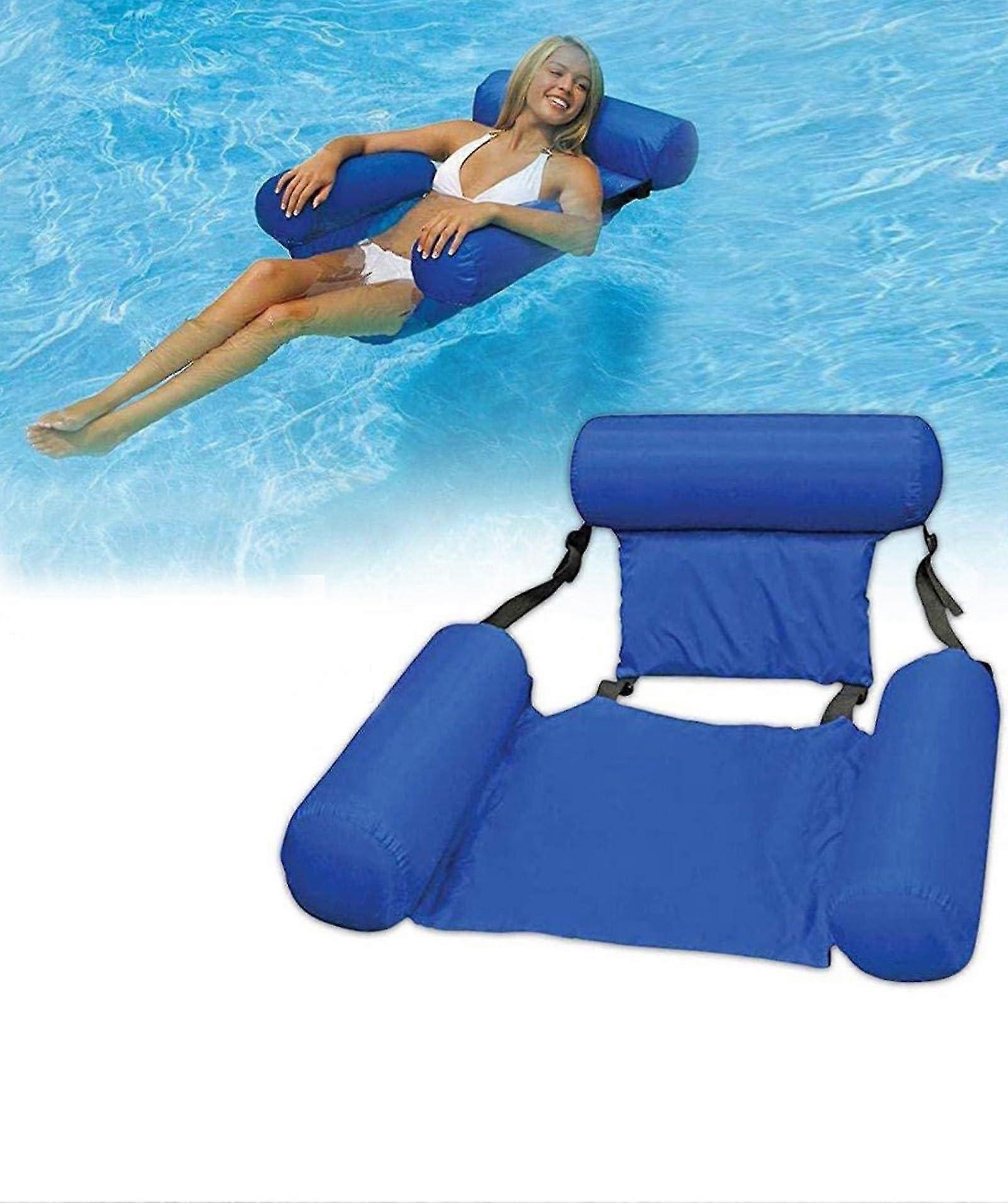Inflatable Water Chair for Adults,2024 Swimming Pool Floats,Floating Pool Chair Lounge Adjustable Fabric Pool Float Hammock for Swimming Pool Beach