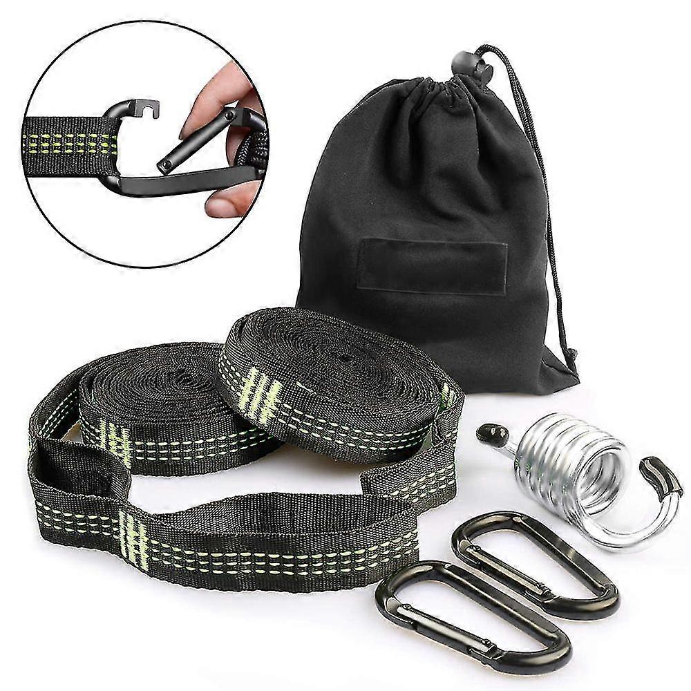 Hammock Attachment Tree Swing Attachment Hanging Chair Set 3 Meters X 2.5cm Max 500kg, 15 + 1 Loops (polyester) 2 Carabiners + Hanging Chair Accessori