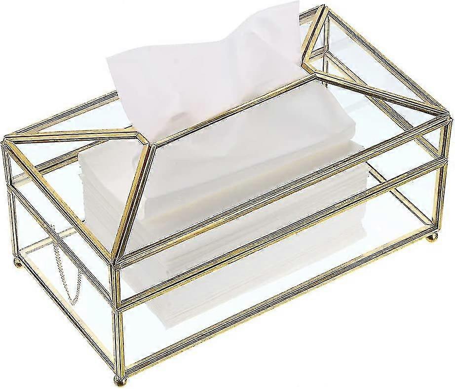 Transparent Glass Tissue Box, Storage Box