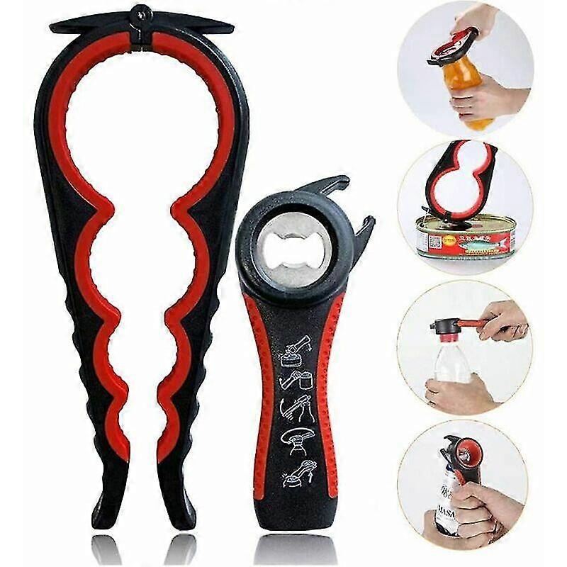 Bottle Opener Kit, Iave 5-in-1 And 4-in-1 Multifunctional Jar Opener