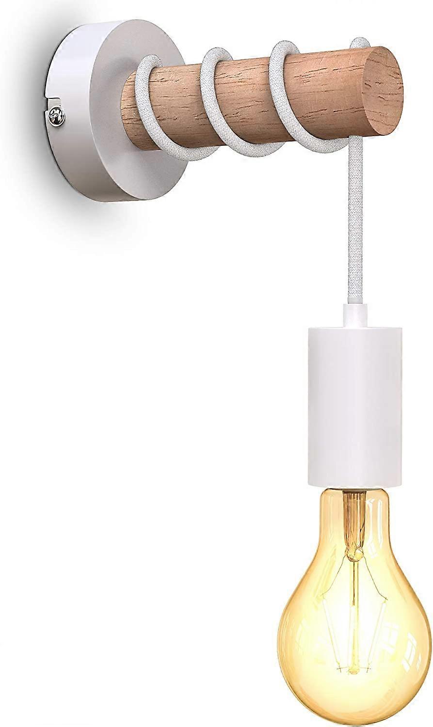 wall light, industrial retro design,E27 socket, for 10W max LED bulb, white