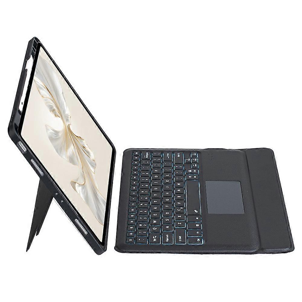 THV8-AS For Honor Pad 9 Pro Pad V8 Pro Leather Stand Cover + Backlit Touchpad Bluetooth Keyboard