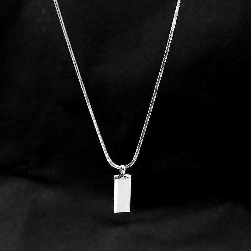 Explosive Titanium Steel Necklace Small Silvery