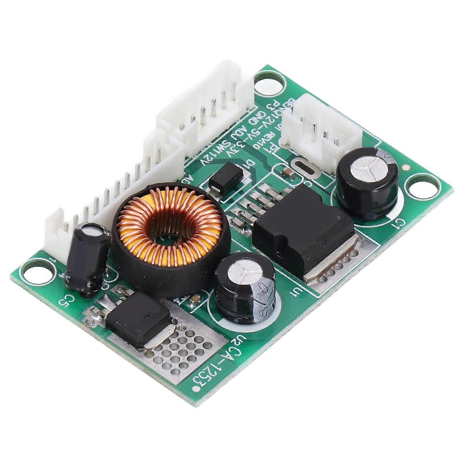2Pcs Voltage Converter Module PCB LCD Power Supply Board com 3 Interface 12V a 5V 3.3V
