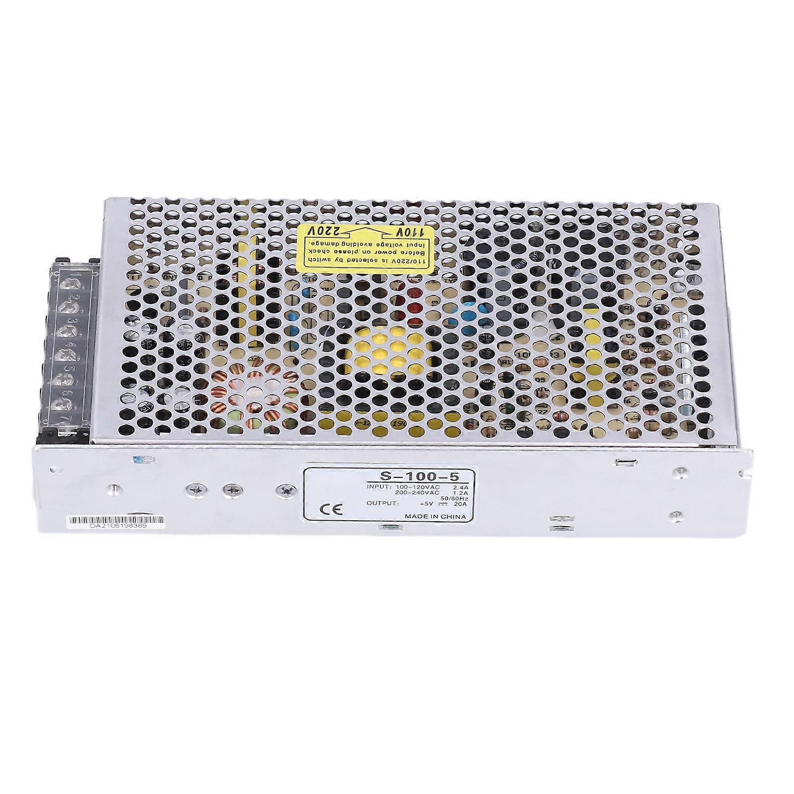 スイッチング電源クイック熱放散3モデルDCアダプターコンピュータープロジェクトモニターカメラ用100μ240VACS-100-5