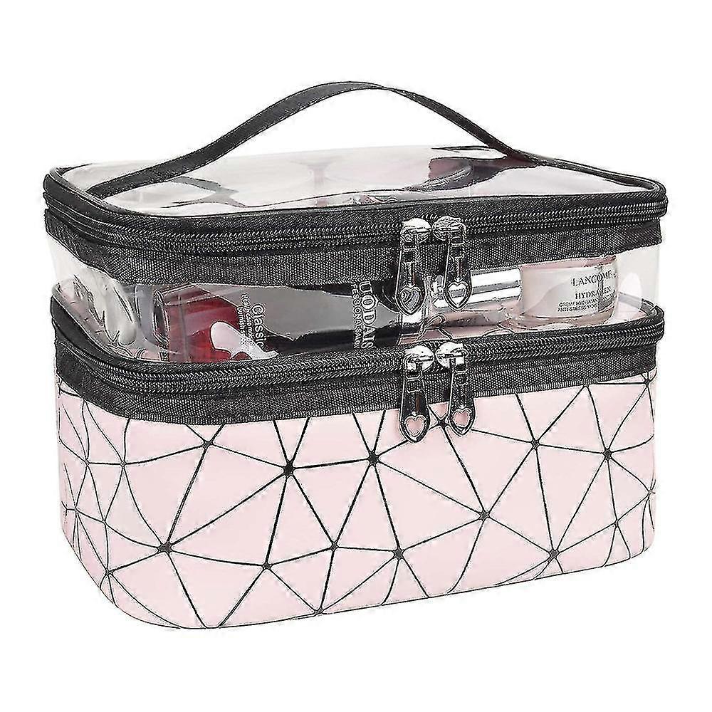 Toiletry Bag Double Layer Cosmetic Bag Transparent Large