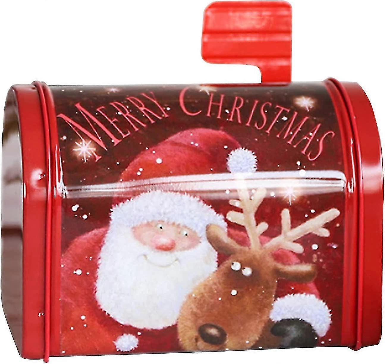 Santa Claus Pattern Mailbox Creative Wrought Iron Mailbox Children's Holiday Decoration