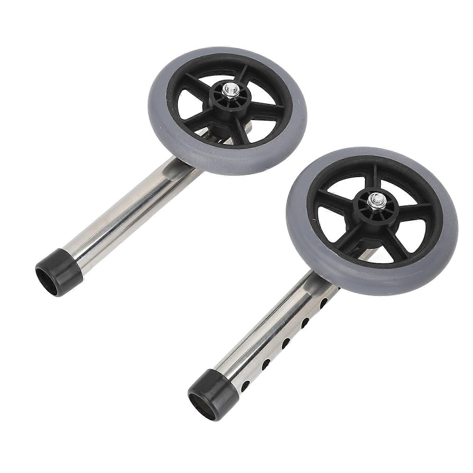 2pcs Walker Wheels Universal Walker Wheels Replacement 6 Adjustable Height Rollator Wheels Accessories for Seniors