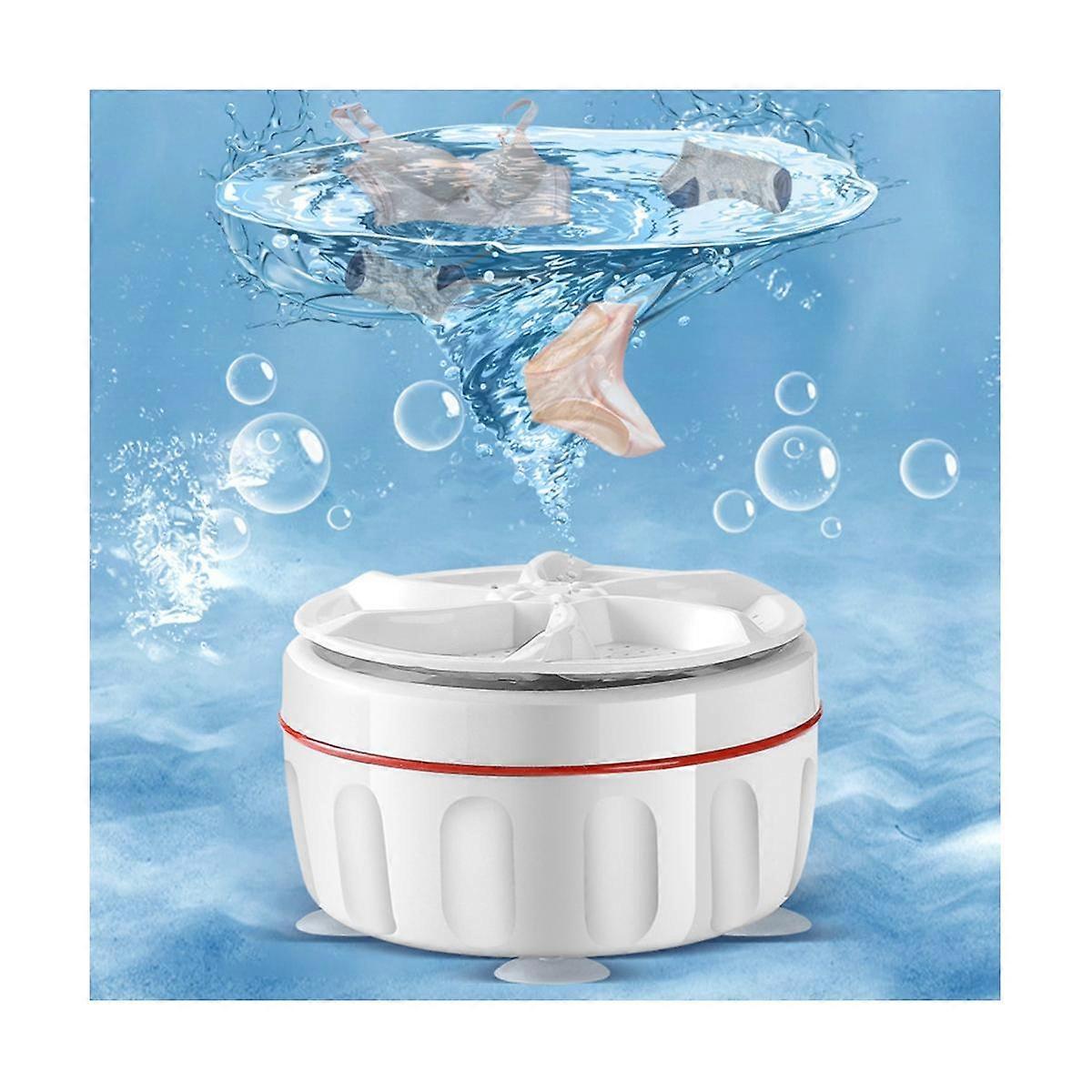 3PCS Mini Washing Machine USB Two-Way Rotating Turbine Portable Washing Machine for Sock Underwear