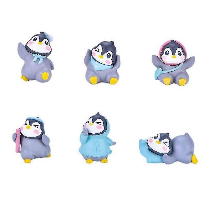 Penguin Figurines Set Mini Penguin Small Toy Decorative Animals Ornament Ar Cake Topper Flower Pot Figurines Collection For Home Table Desk Garden Bon