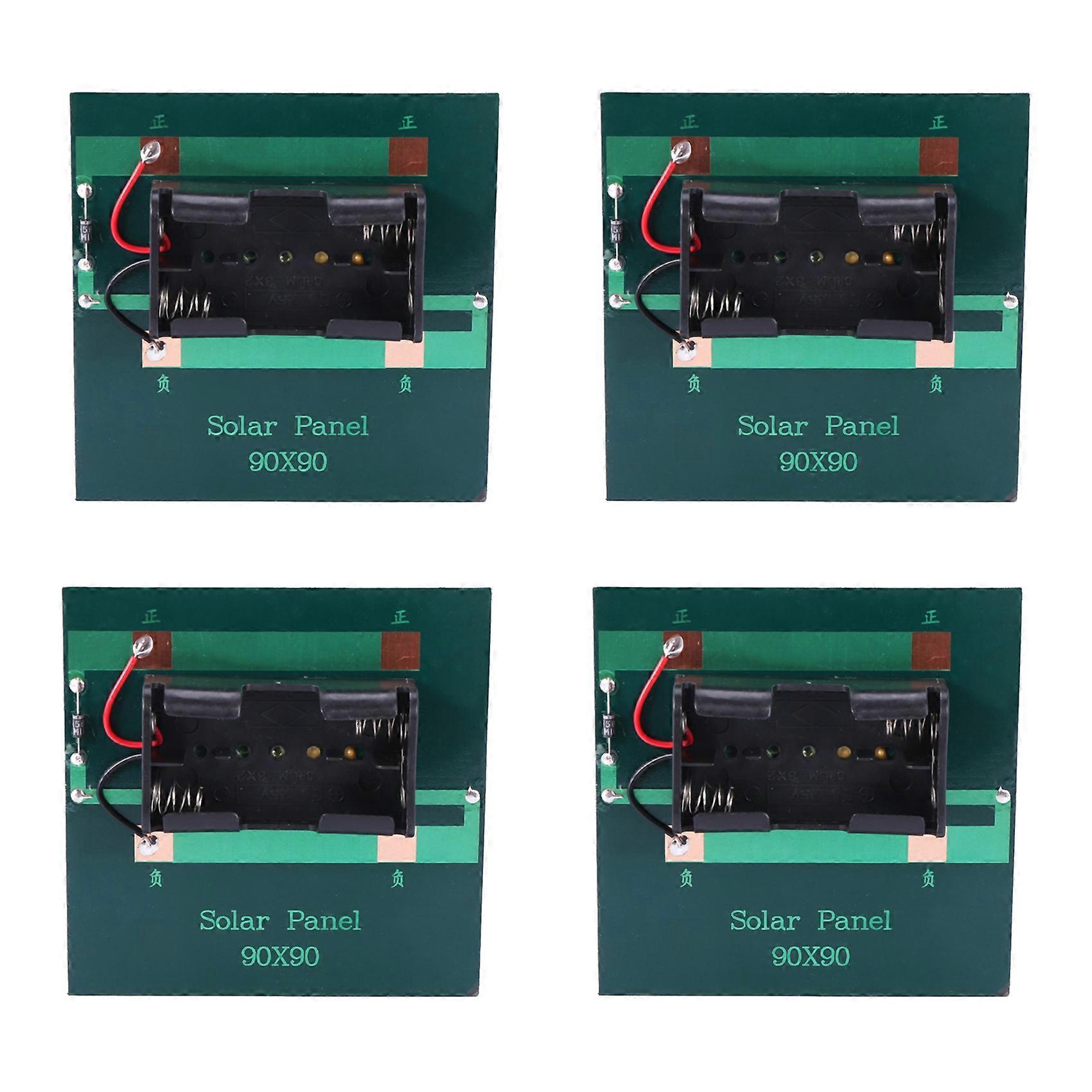 4X 1W 4V Rechargeable AA Battery Solar Cell Charger with Base for 2XAA Batteries Charging Directly