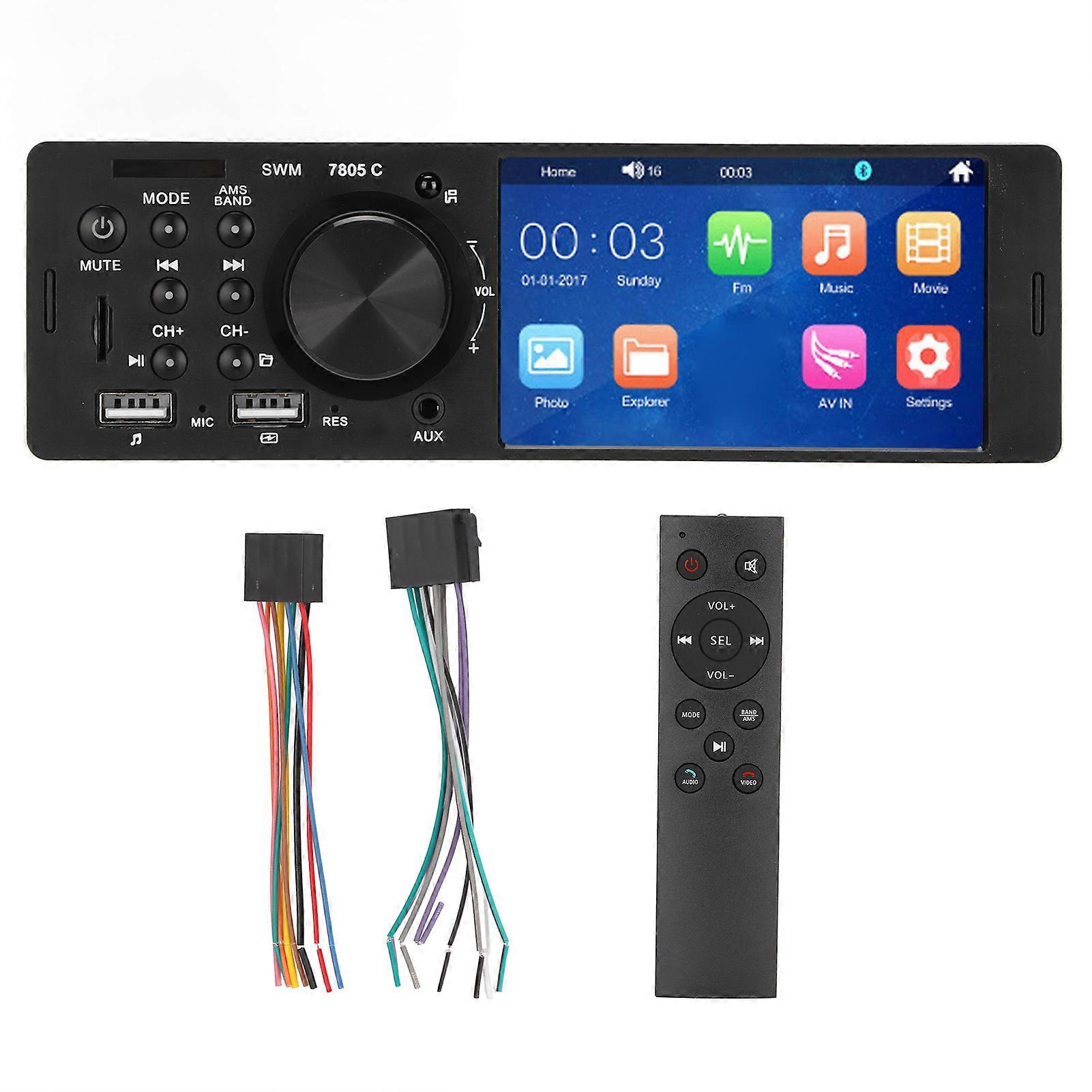 4.1 in Auto Lettore MP5 HD Touch Screen Doppia Porta USB Bluetooth Vivavoce Chiamata Invertimento Immagine Sistema Audio
