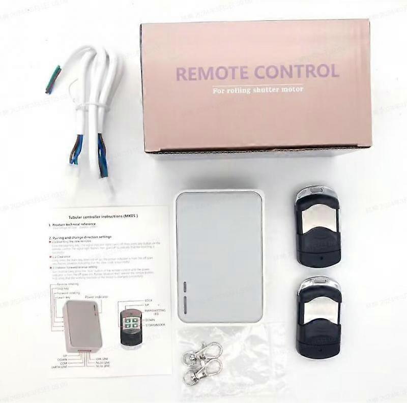 433Mhz Universal Remote Control Controller Wireless RF Switch Garage Door Receiver Transmitter For Rolling Shutter Tubular Motor