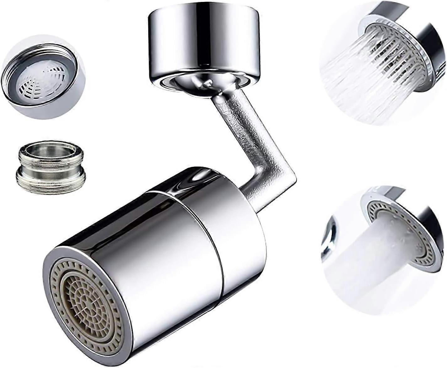720 Degree Faucet Universal Splash Filter, Home Bathroom Universal Rotating Faucet Aerator, 4-Layer Net Double Seal(1 Piece) GROOFOO