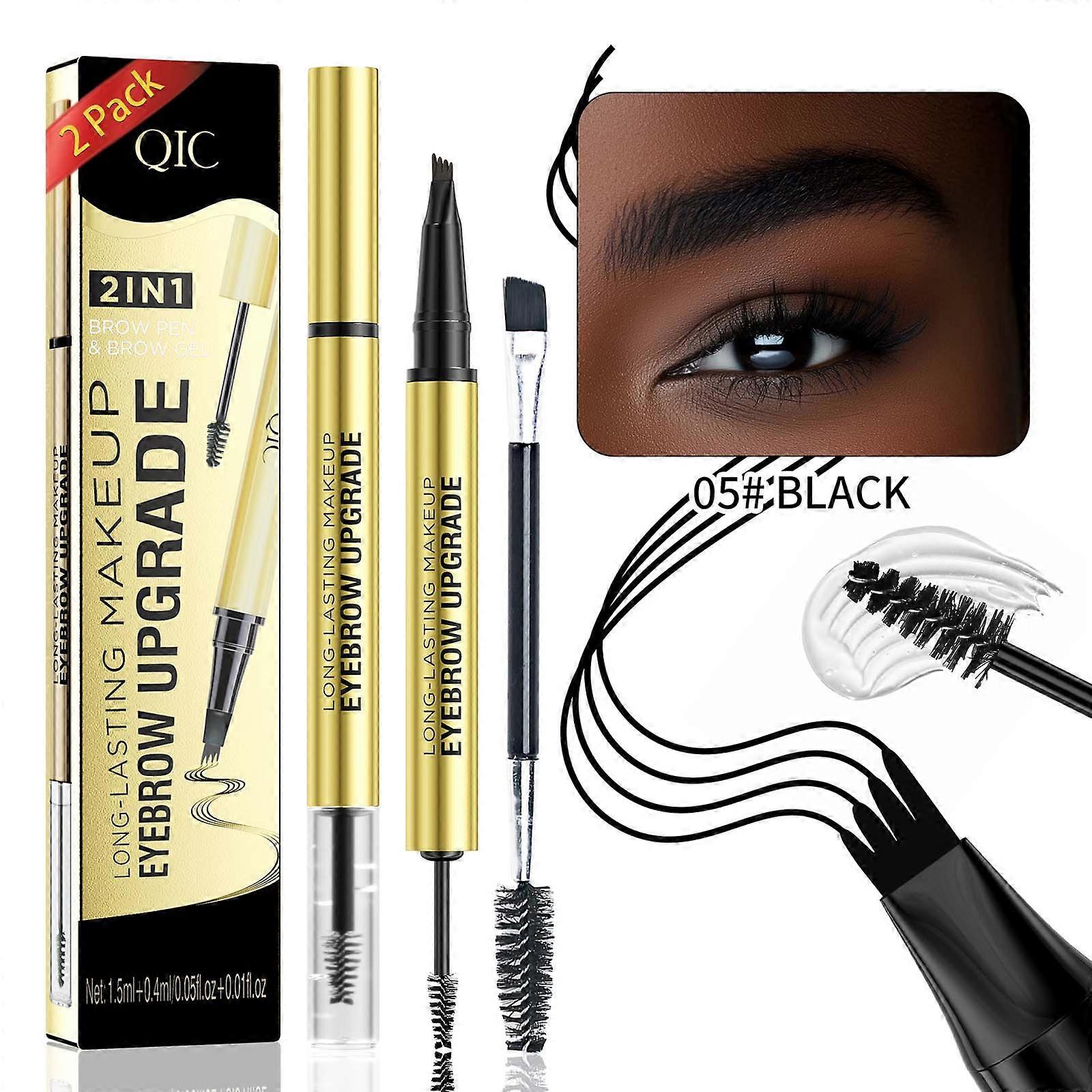 The New 2-in-1 Head Eyebrow Pencil Is Equipped With A Fork Tip And Brush Tip To Create Natural Hair Like Eyebrows 3ml Flye2153