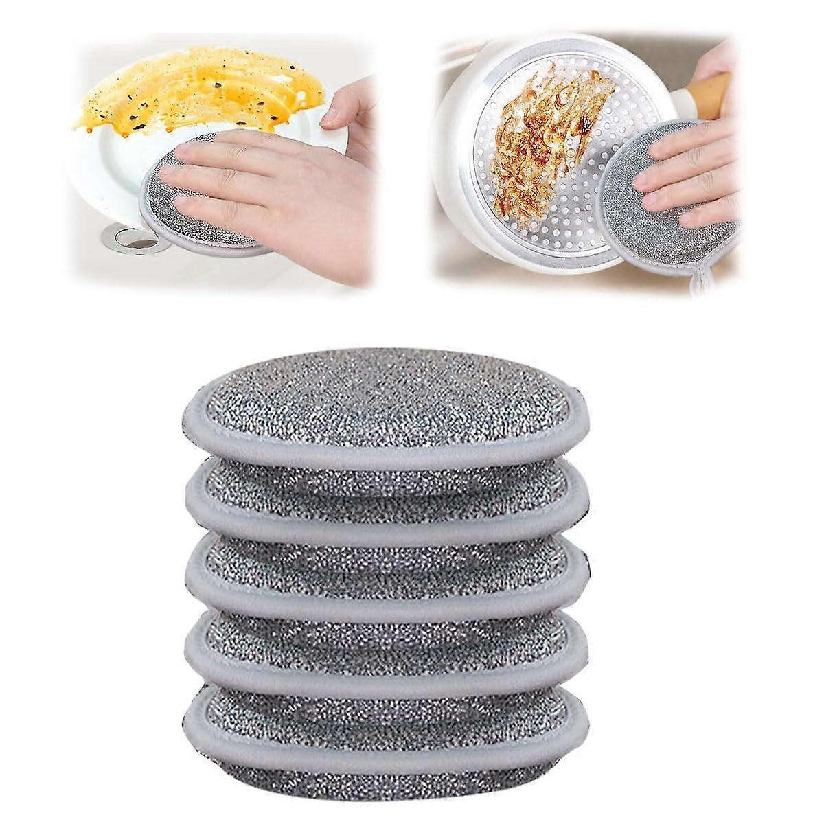 Multipurpose Wire Dishwashing Rags, 2024 New Non Scratch Wire Dishcloth Wet and Dry Double Layer Wire Dishwashing Rags